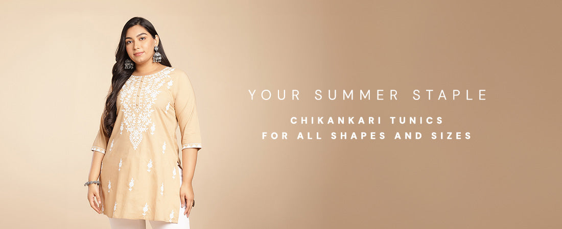 Your Summer Staple: Chikankari Tunics for All Shapes and Sizes