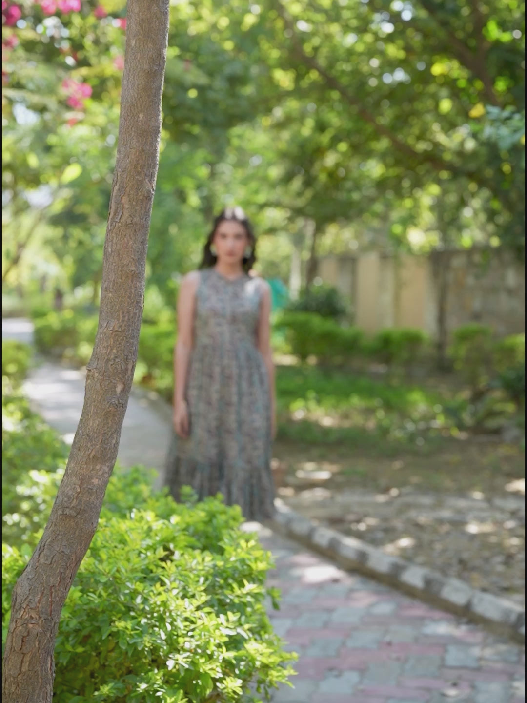 Multi Pure Cotton Paisley Printed A-line Dress