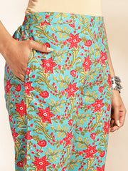 Blue Cotton Printed Co-Ord Set Blue Cotton Printed Co-Ord Set