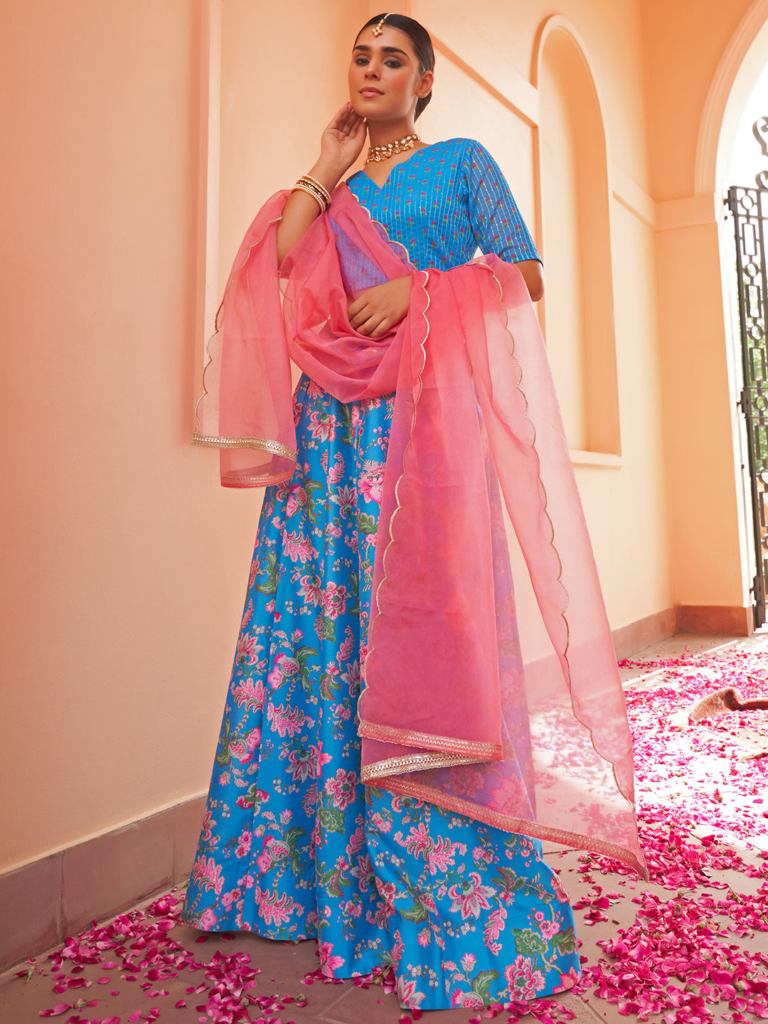 Buy XL LOVE - By Janasya Women's Green Crepe Silk Digital Floral Printed  Lehenga Choli With Dupatta Online at Best Prices in India - JioMart.