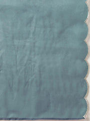 Ice Blue Chinnon Embroidered Regular Kurta Set
