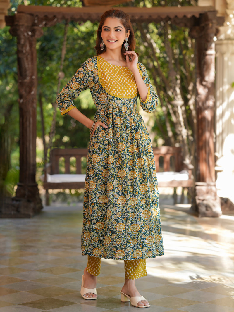 Rani Aari A-line Kurta Set