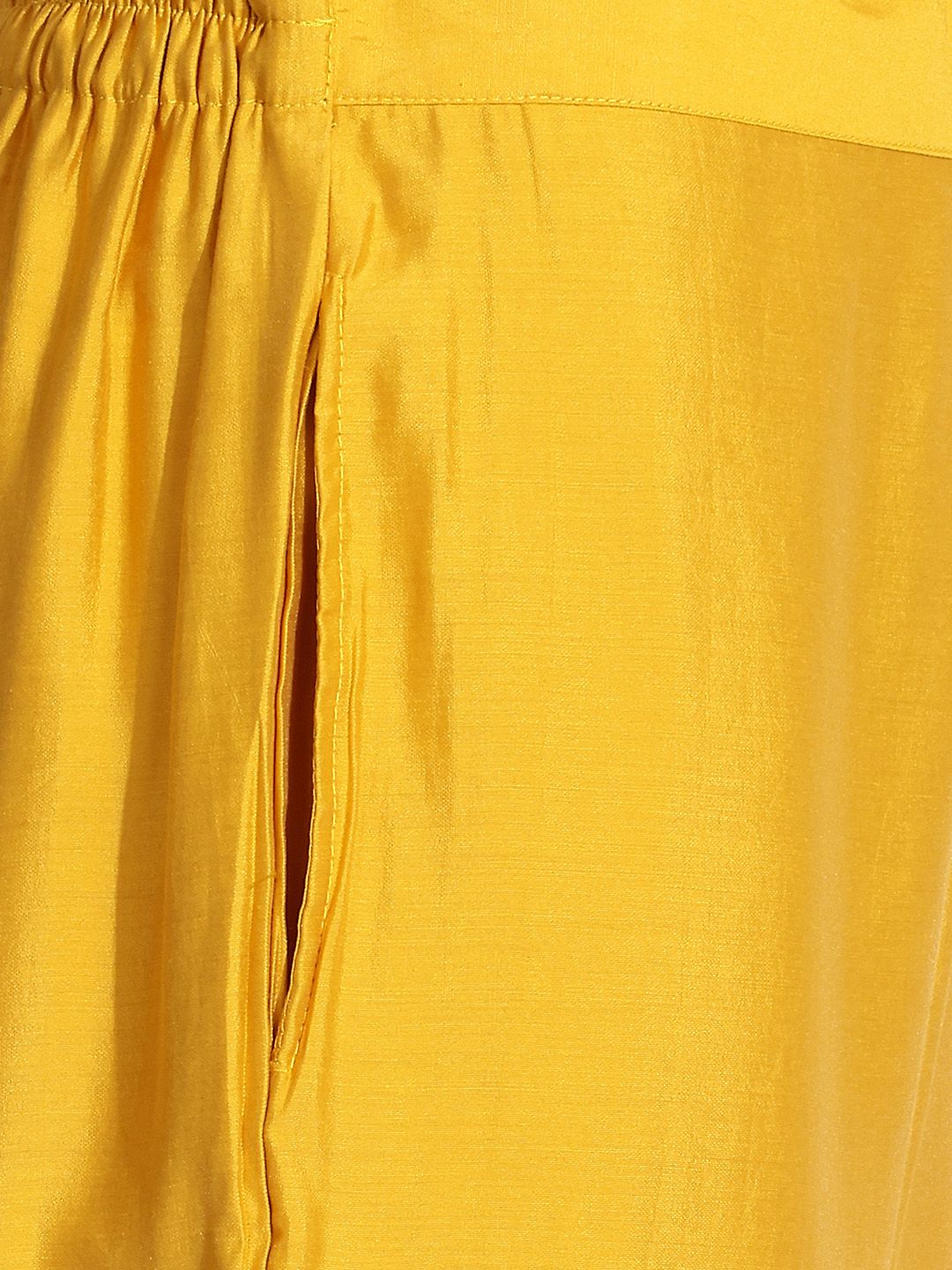 Janasya Women's Yellow Silk Blend Embroidered Straight Kurta Set with Thread Work Dupatta