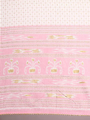 Light Pink Cotton Gold Print Kurta with Pant and Dupatta
