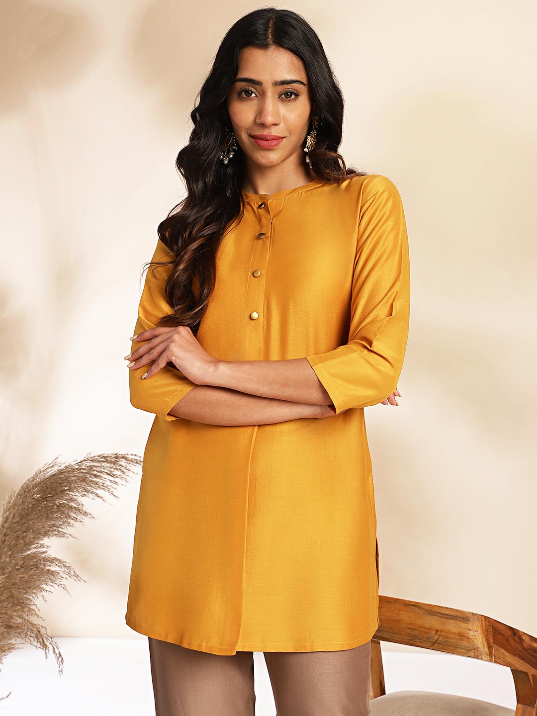 Mustard Chinnon Solid Co ord Set